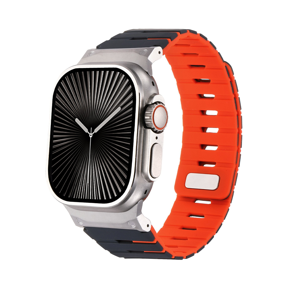 Secure Fit Magnetic Lock Silicone Band for Apple Watch