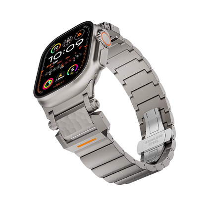 【無骨かつ上質】ハンマーテクスチャチタンバンド【アップルウォッチ】