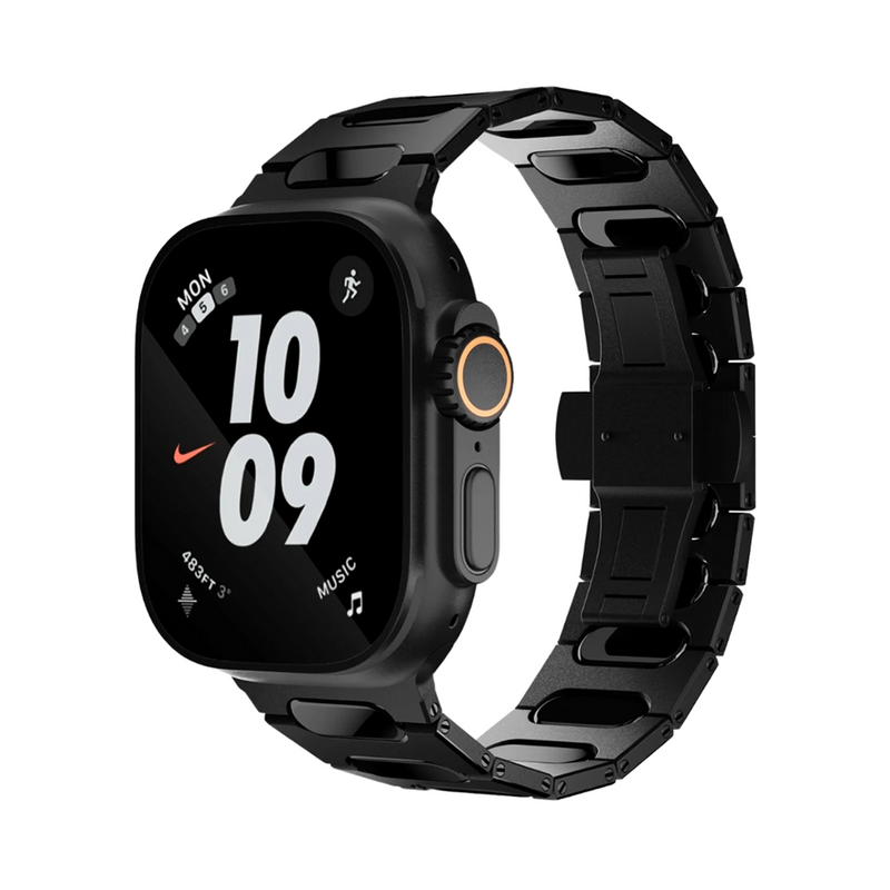 [Black Shine] Black Link Titanium Band [Apple Watch]