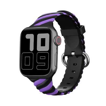 [10 colors available] 2-color twisted silicone band [Apple Watch]