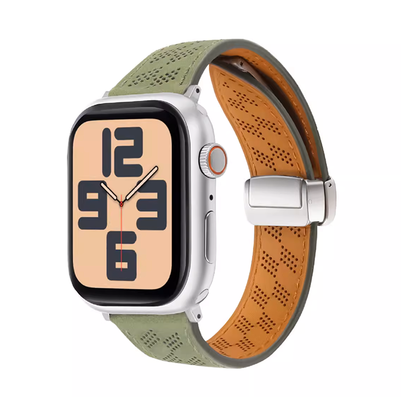 [10 colors available] Air mesh magnetic leather band [Apple Watch]