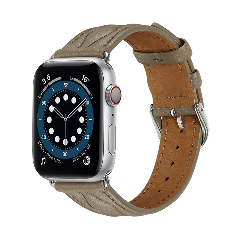 【秋の装いに】ウィーブステッチレザーバンド【アップルウォッチ】