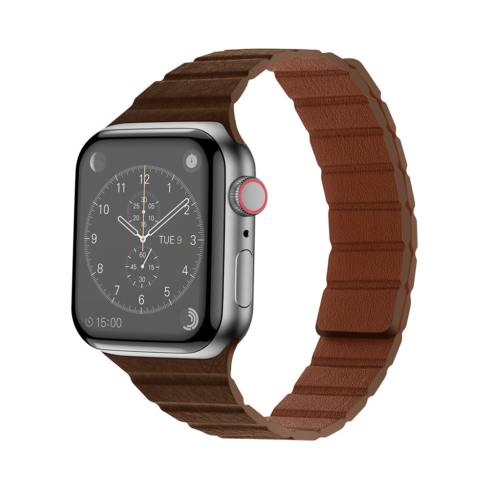 【スリムマグネット】マイクロファイバーレザーバンド【アップルウォッチ】