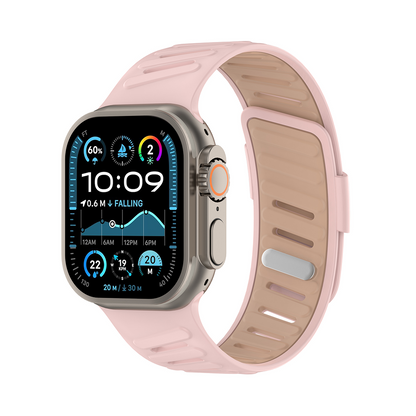 【15色展開】バイカラーベントシリコンバンド【アップルウォッチ】