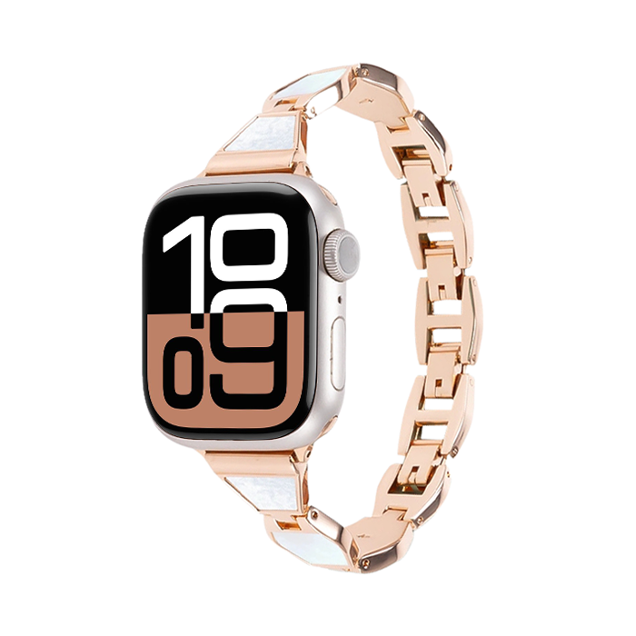 [Women's Luxury] Pearl Link Metal Band [Apple Watch]