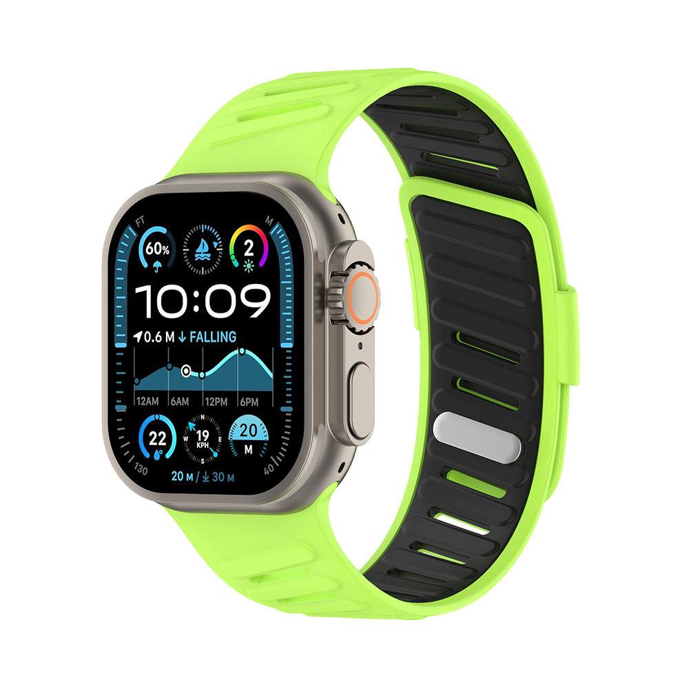 [15 colors available] Two-tone bent silicone band [Apple Watch]