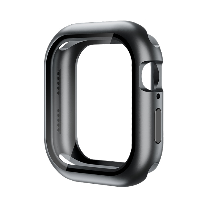 [Double-sided glass protection] Full-coverage aluminum glass case for Apple Watch