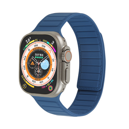 [15 colors available] Leather texture magnetic silicone band [Apple Watch]