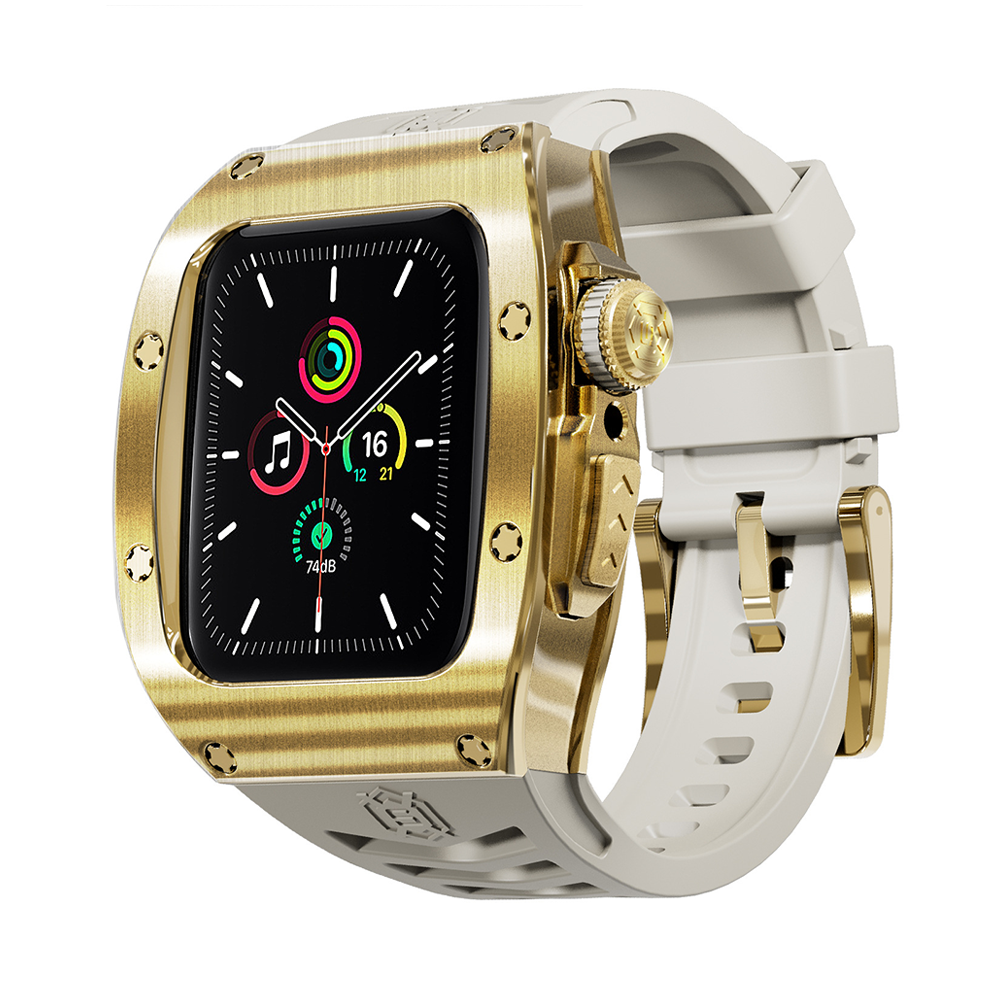 [4 colors available] Protective metal case integrated band [Apple Watch]