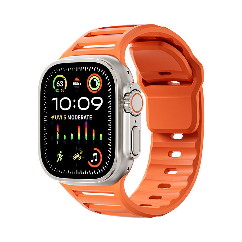 Lightweight and comfortable soft silicone Breeze band for Apple Watch