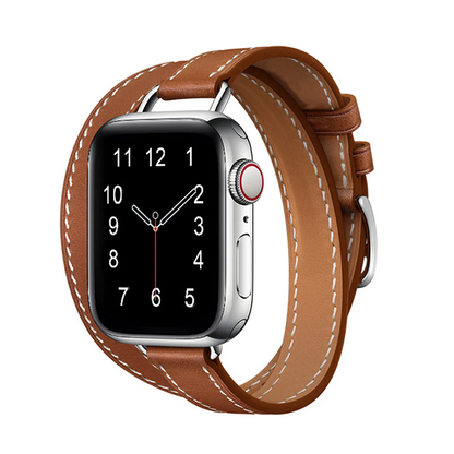 [10 colors available] Double loop leather strap [Apple Watch]