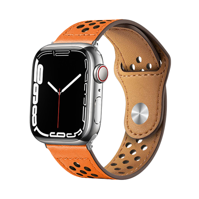 [Excellent breathability] Perforated leather band [Apple Watch]