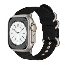 [Denim-style material] Triple-ring canvas band [Apple Watch]