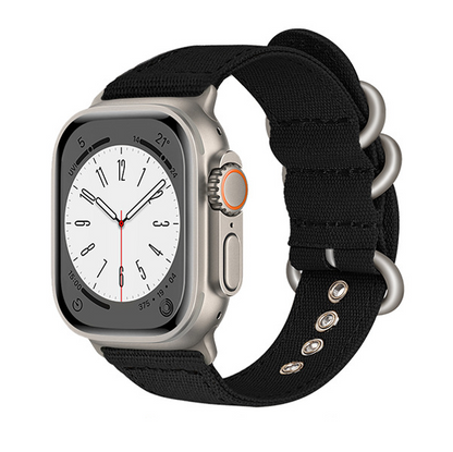 【デニム風素材】トリプルリングキャンバスバンド【アップルウォッチ】