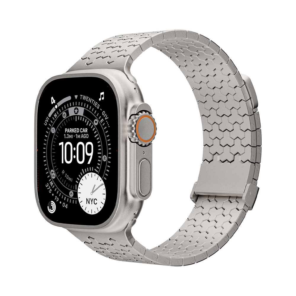【近未来スタイル】ハニカムメタルマグネットバンド【アップルウォッチ】
