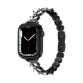 [Glamorous wrist] Feminine jeweled metal band [Apple Watch]