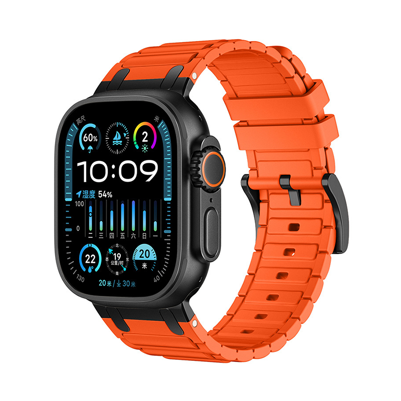[Simple Modern] Metal Link Silicone Band [Apple Watch]
