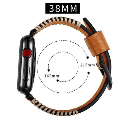 [2 colors available] Twisted stitch leather band [Apple Watch]