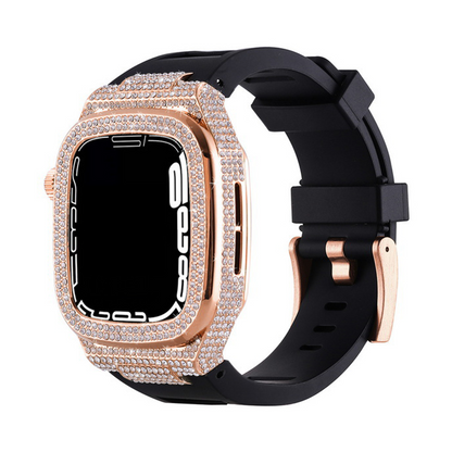 [6 colors available with integrated case] Luxury metal band [Apple Watch]