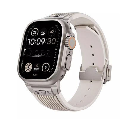 【目玉商品】メタルアクセントシリコンバンド【アップルウォッチ】