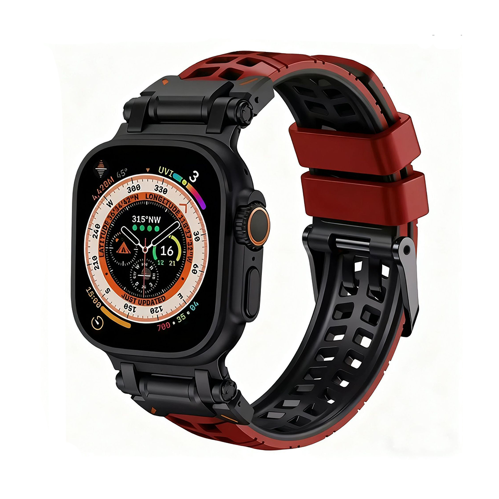 【通気性抜群】ダブルホールシリコンバンド【アップルウォッチ】