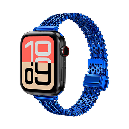 【繊細Vメッシュ】スリムメッシュマグネットバンド【アップルウォッチ】