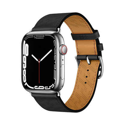 【通気性設計】メッシュパンチングレザーバンド【アップルウォッチ】