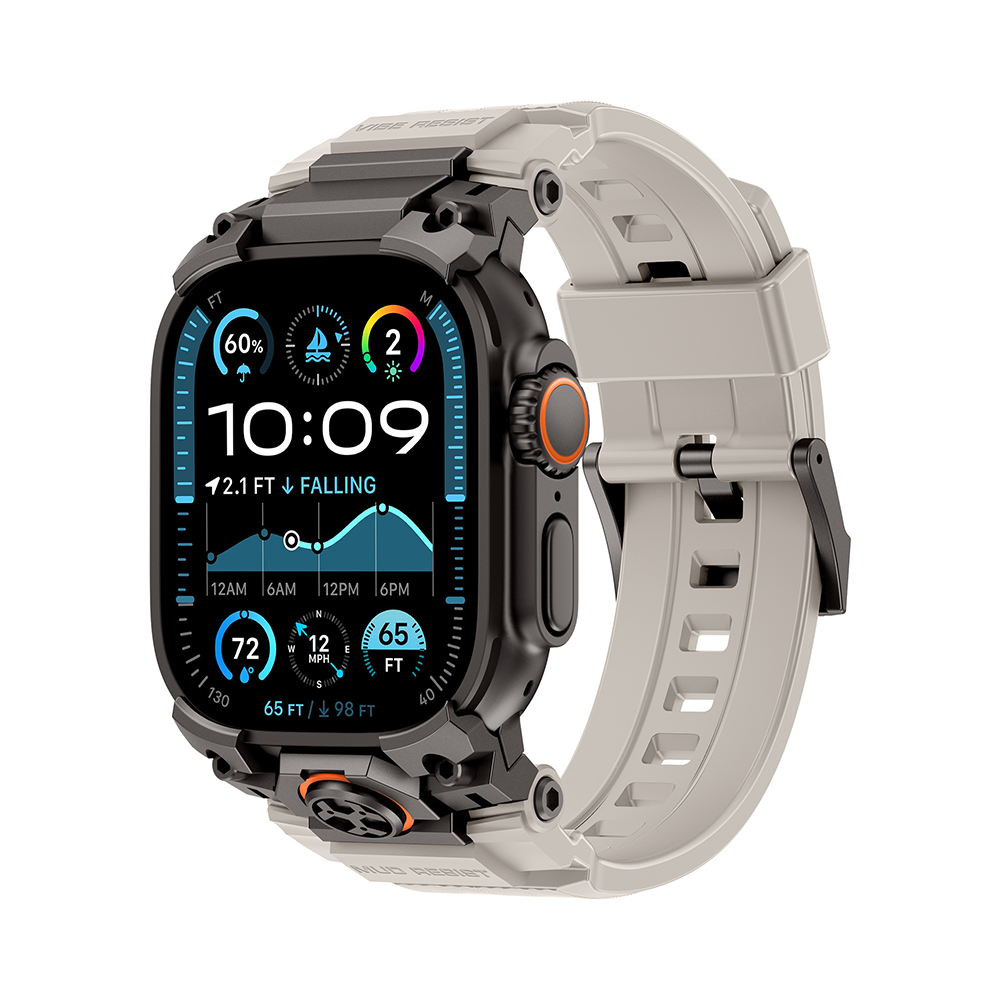 【重厚感MAX】インダストリアルシリコンバンド【アップルウォッチ】