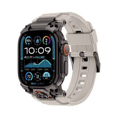 【重厚感MAX】インダストリアルシリコンバンド【アップルウォッチ】