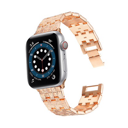 [4 colors available] Basketweave metal band [Apple Watch]