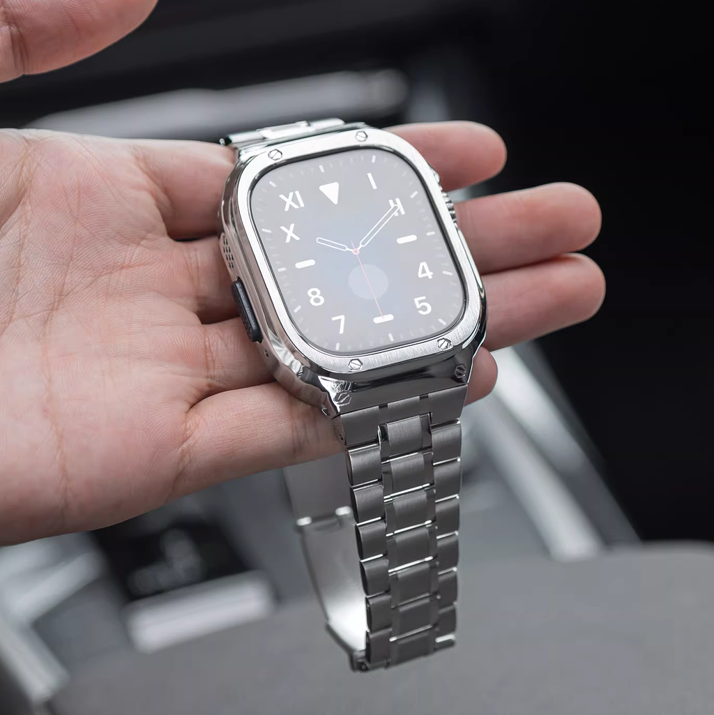 [5 colors available] Tough stainless steel case with integrated band [Apple Watch]