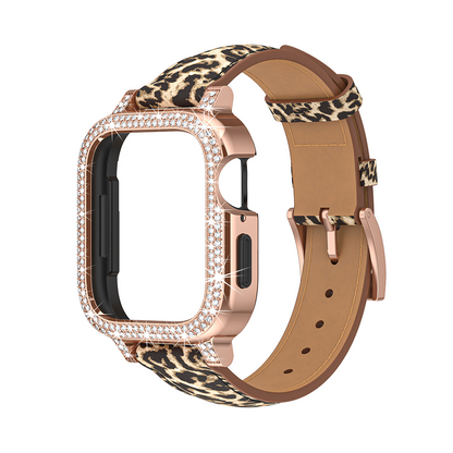 [5 colors available with integrated case] Leopard Luxury Band [Apple Watch]