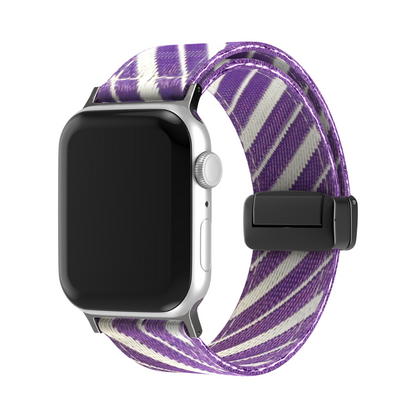 [10 colors available] Striped magnetic nylon band [Apple Watch]