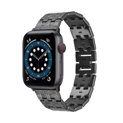 [4 colors available] Basketweave metal band [Apple Watch]