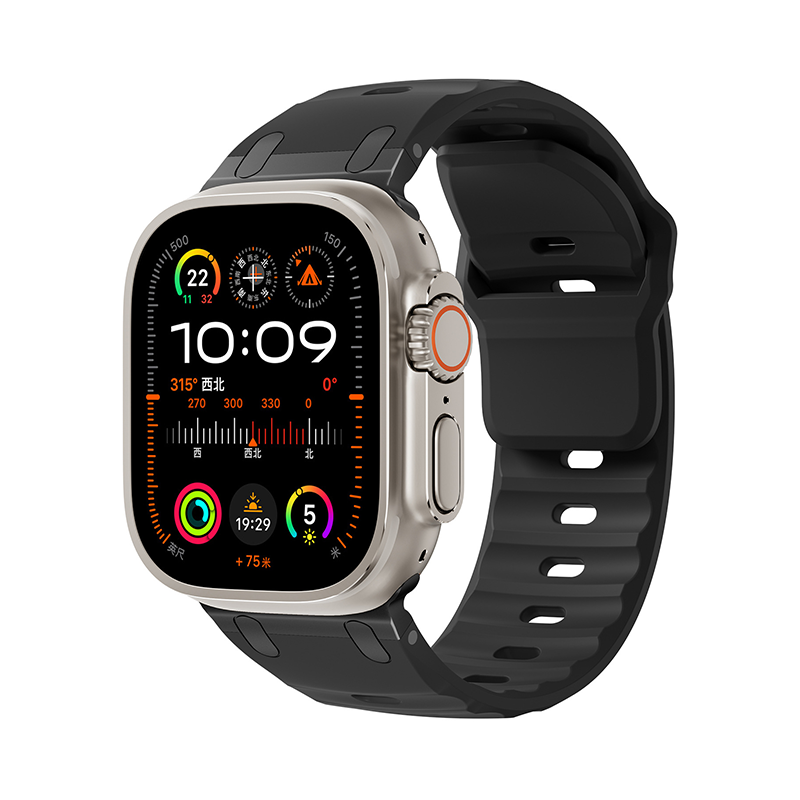 [10 colors available] Metal clasp silicone band [Apple Watch]