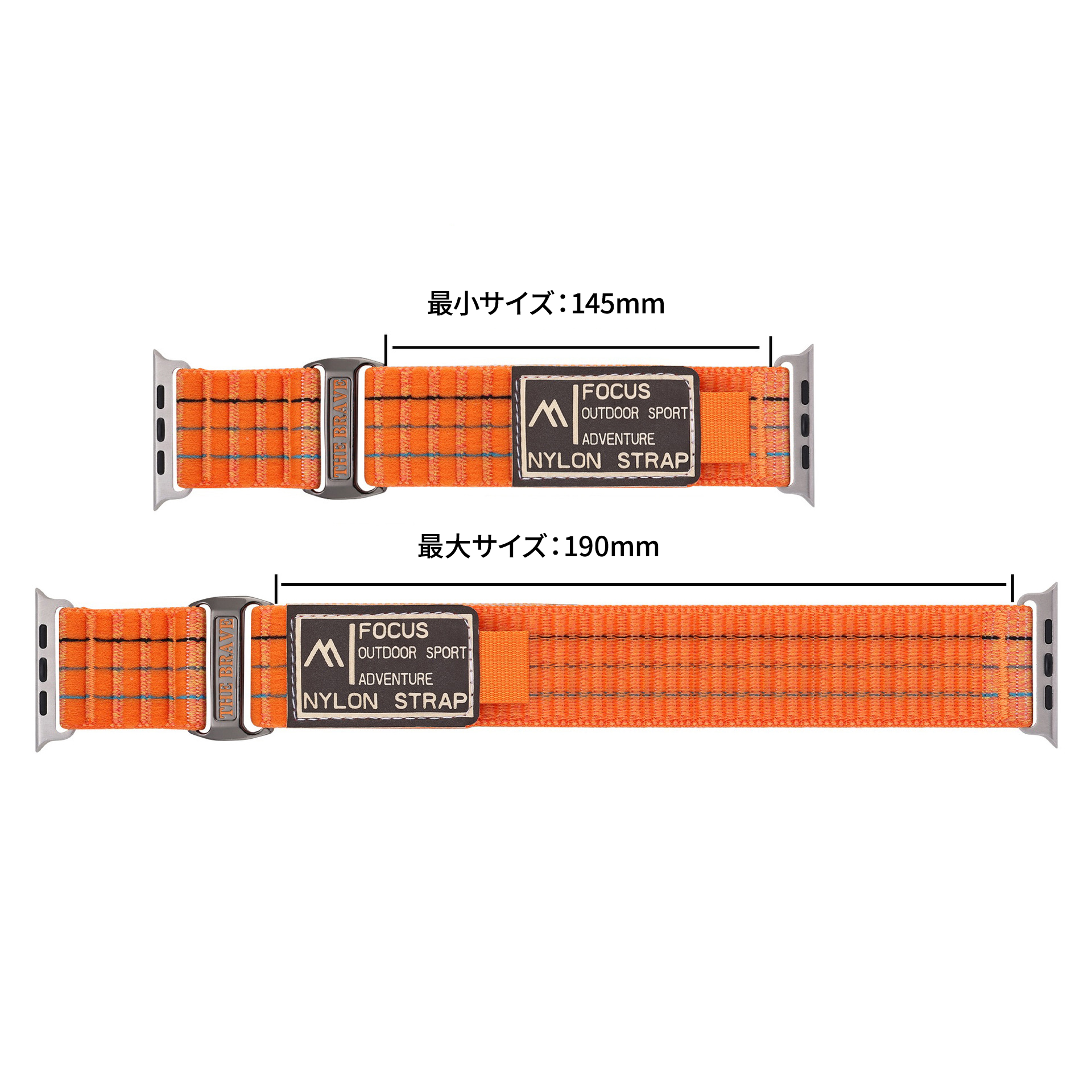 【軽量＆快適】アウトドアナイロンバンド【アップルウォッチ】