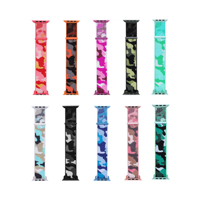 [10 colors available] Camouflage Solo Loop Nylon Band [Apple Watch]