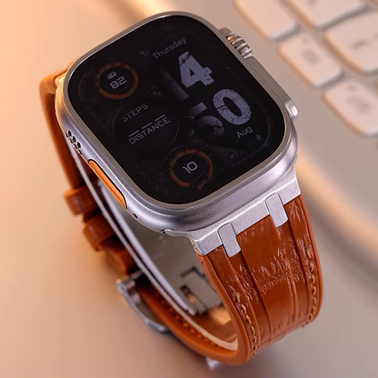 [14 colors available] Metal Connect leather-like silicone band [Apple Watch]