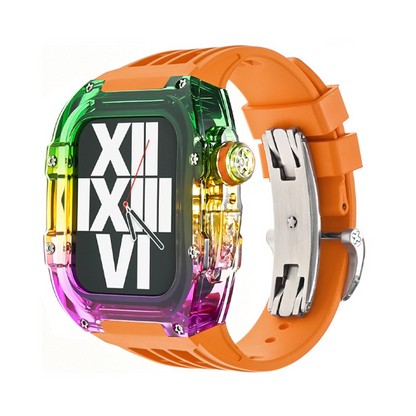 [6 colors available] Gradient crystal case integrated band [Apple Watch]