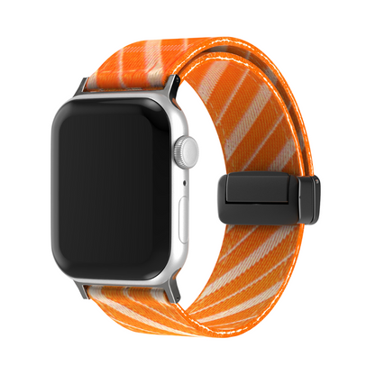 [10 colors available] Striped magnetic nylon band [Apple Watch]