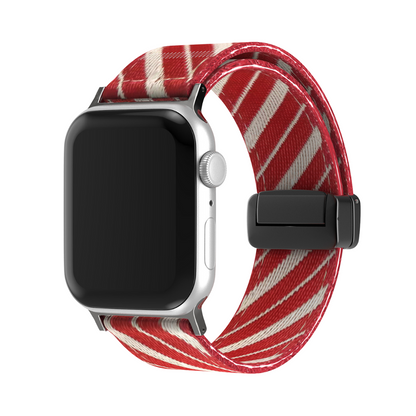 [10 colors available] Striped magnetic nylon band [Apple Watch]