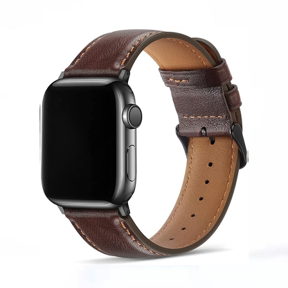 [4 colors available] Stitched leather strap [Apple Watch band]