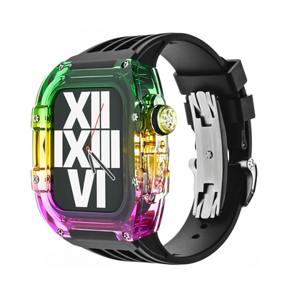 [6 colors available] Gradient crystal case integrated band [Apple Watch]