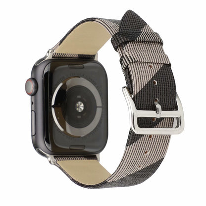 [3 colors available] Check pattern leather band [Apple Watch]