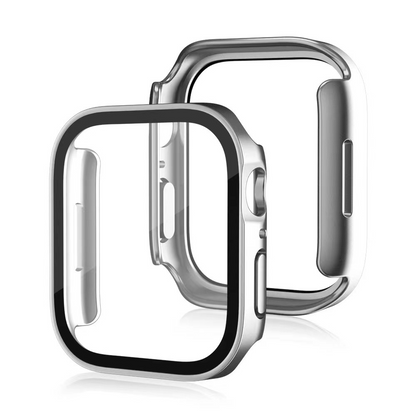 [12 colors available] Simple metallic tempered glass case [Apple Watch]