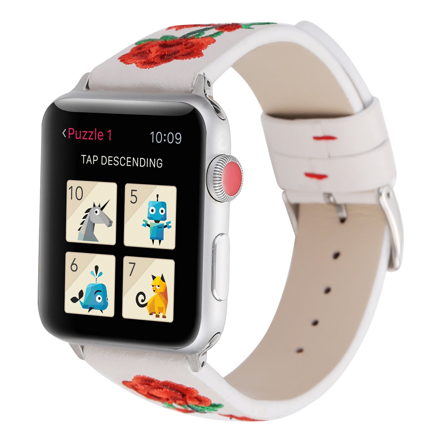 【全4色】刺繍入りローズバンド【アップルウォッチ】 - Apple Watchバンド専門通販【BELTIES(ベルティーズ)】