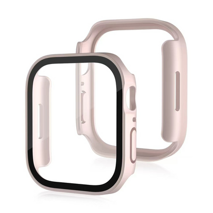 [12 colors available] Simple metallic tempered glass case [Apple Watch]