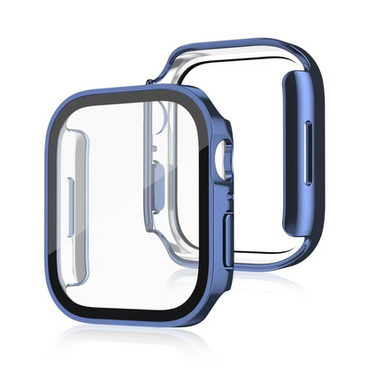 [12 colors available] Simple metallic tempered glass case [Apple Watch]