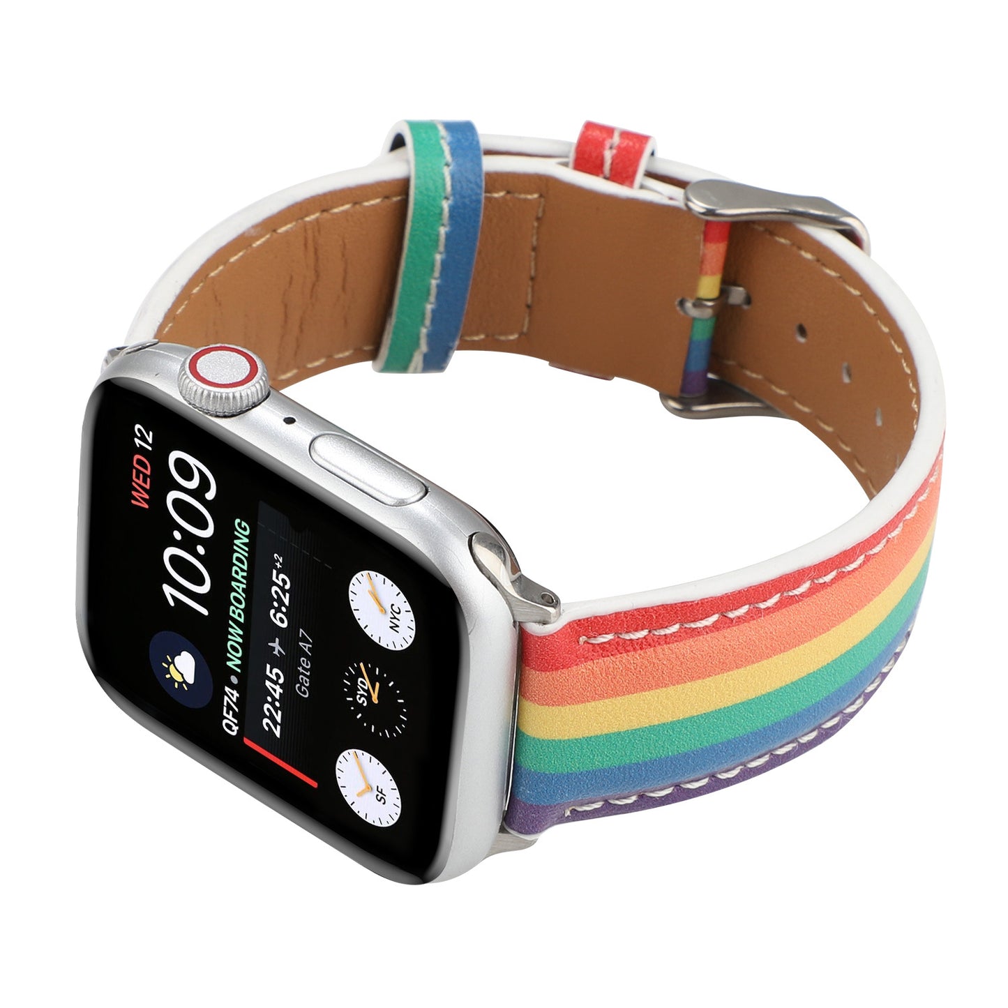 【虹色】レインボーPUレザーバンド【アップルウォッチ】 - Apple Watchバンド専門通販【BELTIES(ベルティーズ)】