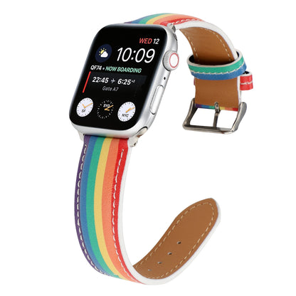 【虹色】レインボーPUレザーバンド【アップルウォッチ】 - Apple Watchバンド専門通販【BELTIES(ベルティーズ)】